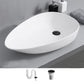 Contemporary Bathroom Sink with Single Faucet Hole Solid Color Oval-Shape Vessel Sink 23.2"L x 14.2"W x 4.3"H Sink Clearhalo 'Bathroom Remodel & Bathroom Fixtures' 'Bathroom Sinks & Faucet Components' 'Bathroom Sinks' 'bathroom_sink' 'Home Improvement' 'home_improvement' 'home_improvement_bathroom_sink' 6298398