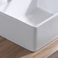 Contemporary Bathroom Sink Pop-Up Drain Porcelain Rectangular Vessel Lavatory Sink Clearhalo 'Bathroom Remodel & Bathroom Fixtures' 'Bathroom Sinks & Faucet Components' 'Bathroom Sinks' 'bathroom_sink' 'Home Improvement' 'home_improvement' 'home_improvement_bathroom_sink' 6298448