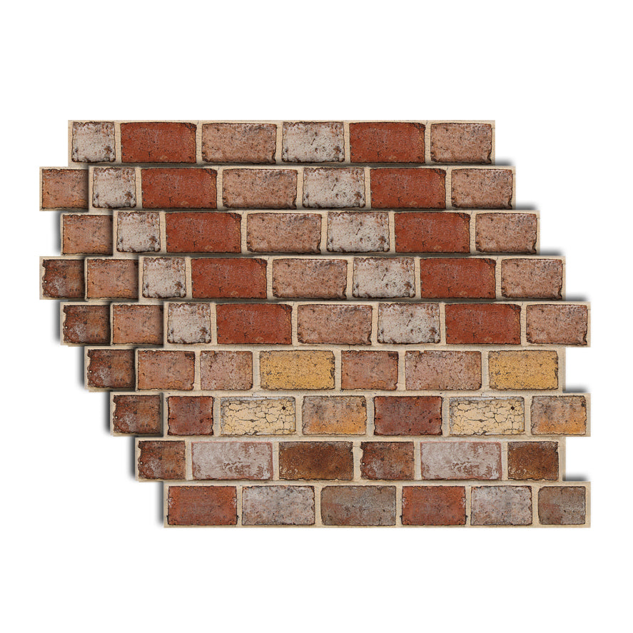 Artificial Brick Panel Wall Farmhouse Style Simple Home Living Room Wall Panel (5-pack) 50-Piece Set Clearhalo 'Flooring 'Home Improvement' 'home_improvement' 'home_improvement_wall_paneling' 'Wall Paneling' 'wall_paneling' 'Walls & Ceilings' Walls and Ceiling' 6298548