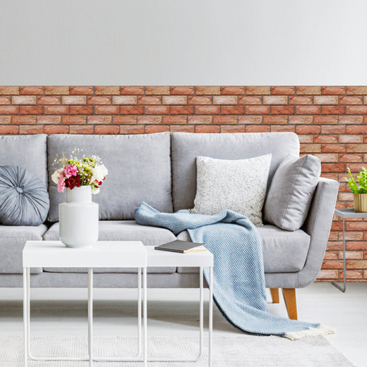 Artificial Brick Wall Panel Farmhouse Style Simple Home Living Room Panel Wall (5-pack) Clearhalo 'Flooring 'Home Improvement' 'home_improvement' 'home_improvement_wall_paneling' 'Wall Paneling' 'wall_paneling' 'Walls & Ceilings' Walls and Ceiling' 6298561