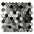 Hexagonal Mosaic Tile Metal Peel and Stick Tiles for Kitchen and Bathroom, 11.8"x 11.8" Black/White/Gray Clearhalo 'Flooring 'Home Improvement' 'home_improvement' 'home_improvement_peel_stick_blacksplash' 'Peel & Stick Backsplash Tile' 'peel_stick_blacksplash' 'Walls & Ceilings' Walls and Ceiling' 6298601