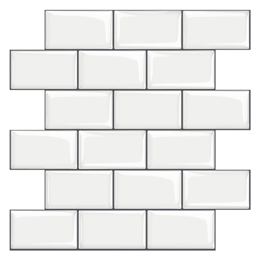 12"x 12" Resin Mosaic Tile Square Peel and Stick Tile for Backsplash & Wall Tile Clearhalo 'Flooring 'Home Improvement' 'home_improvement' 'home_improvement_peel_stick_blacksplash' 'Peel & Stick Backsplash Tile' 'peel_stick_blacksplash' 'Walls & Ceilings' Walls and Ceiling' 6298621
