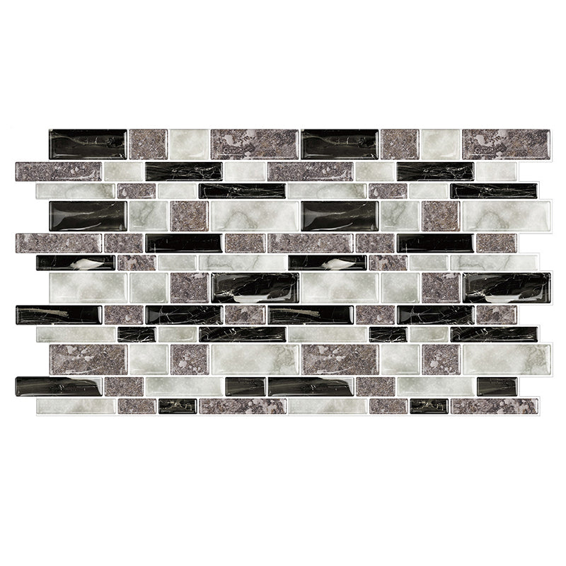 12"x 12" Resin Mosaic Tile Square Peel and Stick Tile for Backsplash & Wall Tile Clearhalo 'Flooring 'Home Improvement' 'home_improvement' 'home_improvement_peel_stick_blacksplash' 'Peel & Stick Backsplash Tile' 'peel_stick_blacksplash' 'Walls & Ceilings' Walls and Ceiling' 6298628