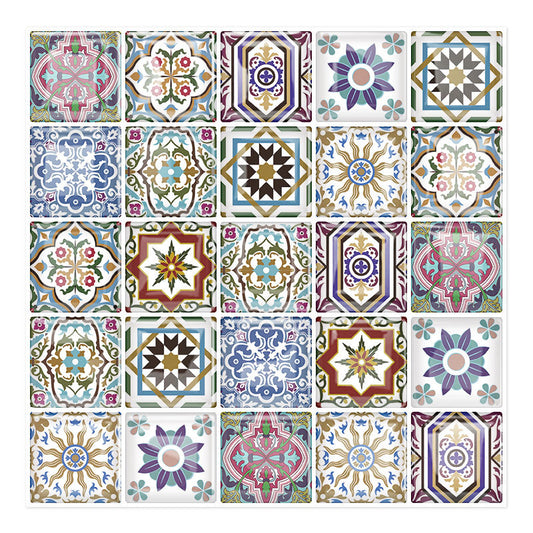 12"x 12" Resin Mosaic Tile Square Peel and Stick Tile for Backsplash & Wall Tile Clearhalo 'Flooring 'Home Improvement' 'home_improvement' 'home_improvement_peel_stick_blacksplash' 'Peel & Stick Backsplash Tile' 'peel_stick_blacksplash' 'Walls & Ceilings' Walls and Ceiling' 6298634