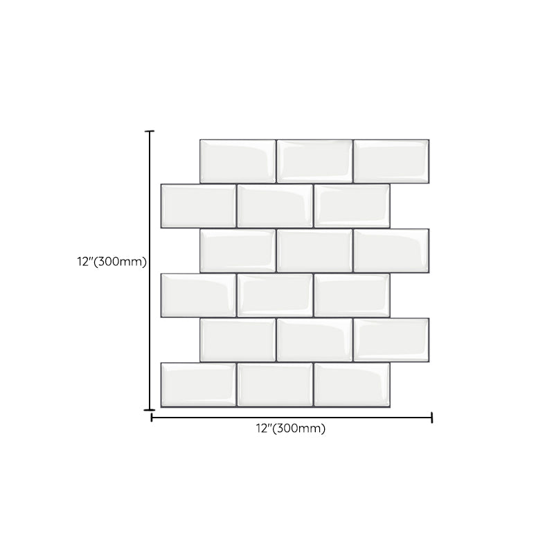 12"x 12" Resin Mosaic Tile Square Peel and Stick Tile for Backsplash & Wall Tile Clearhalo 'Flooring 'Home Improvement' 'home_improvement' 'home_improvement_peel_stick_blacksplash' 'Peel & Stick Backsplash Tile' 'peel_stick_blacksplash' 'Walls & Ceilings' Walls and Ceiling' 6298647