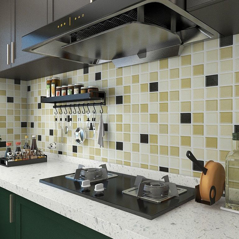 Square Grid Peel and Stick Tile PVC Mosaic Tile for Kitchen Backsplash Brown Clearhalo 'Flooring 'Home Improvement' 'home_improvement' 'home_improvement_peel_stick_blacksplash' 'Peel & Stick Backsplash Tile' 'peel_stick_blacksplash' 'Walls & Ceilings' Walls and Ceiling' 6298663