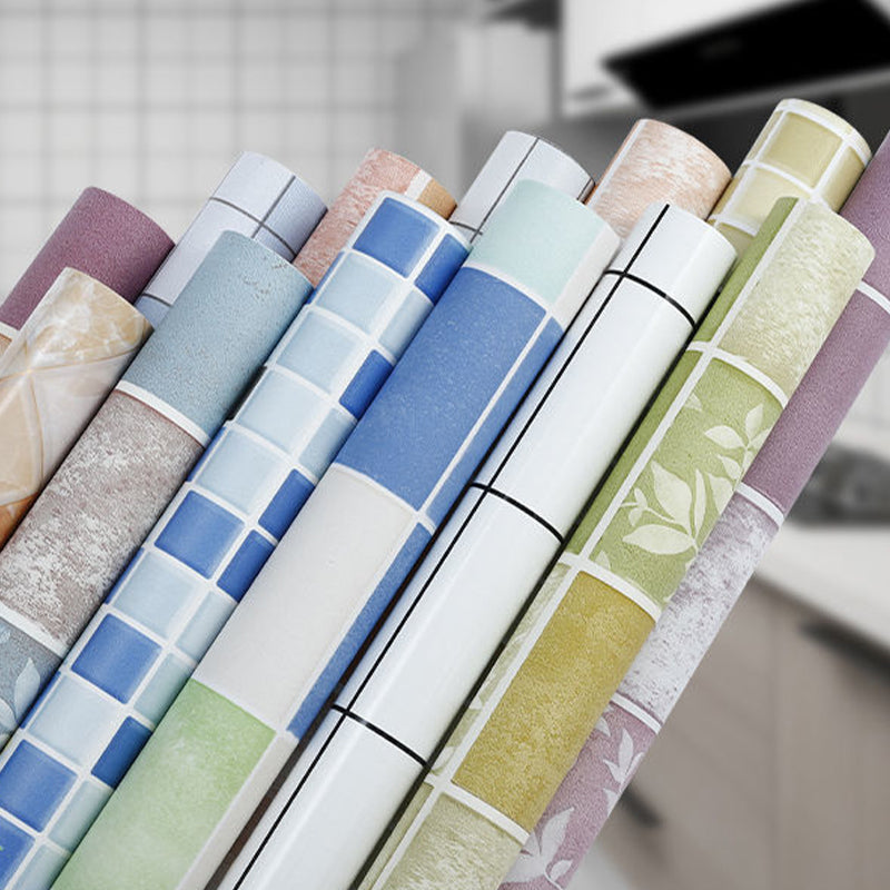 Square Grid Peel and Stick Tile PVC Mosaic Tile for Kitchen Backsplash Clearhalo 'Flooring 'Home Improvement' 'home_improvement' 'home_improvement_peel_stick_blacksplash' 'Peel & Stick Backsplash Tile' 'peel_stick_blacksplash' 'Walls & Ceilings' Walls and Ceiling' 6298675