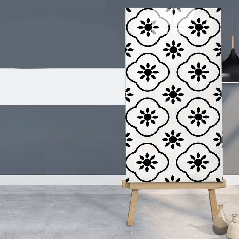 Rectangular Peel and Stick Tiles PVC Single Tile for Kitchen and Bathroom Black White Clearhalo 'Flooring 'Home Improvement' 'home_improvement' 'home_improvement_peel_stick_blacksplash' 'Peel & Stick Backsplash Tile' 'peel_stick_blacksplash' 'Walls & Ceilings' Walls and Ceiling' 6298688