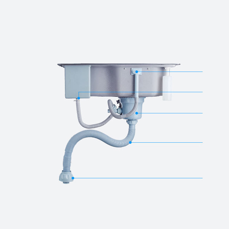 Modern Workstation Sink Stainless Steel with Drain Strainer Kit Kitchen Sink Clearhalo 'Home Improvement' 'home_improvement' 'home_improvement_kitchen_sinks' 'Kitchen Remodel & Kitchen Fixtures' 'Kitchen Sinks & Faucet Components' 'Kitchen Sinks' 'kitchen_sinks' 6298840
