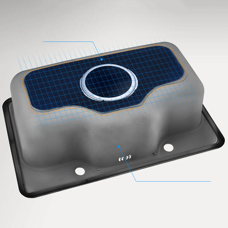 Modern Workstation Sink Stainless Steel with Drain Strainer Kit Kitchen Sink Clearhalo 'Home Improvement' 'home_improvement' 'home_improvement_kitchen_sinks' 'Kitchen Remodel & Kitchen Fixtures' 'Kitchen Sinks & Faucet Components' 'Kitchen Sinks' 'kitchen_sinks' 6298845