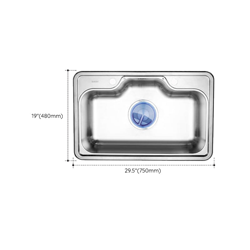Modern Workstation Sink Stainless Steel with Drain Strainer Kit Kitchen Sink Clearhalo 'Home Improvement' 'home_improvement' 'home_improvement_kitchen_sinks' 'Kitchen Remodel & Kitchen Fixtures' 'Kitchen Sinks & Faucet Components' 'Kitchen Sinks' 'kitchen_sinks' 6298849