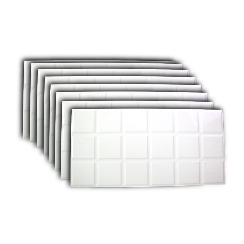 Retangular 23.62"x11.81" Mosaic Sheet Wall Tile Porcelain Brick Look Wall Tile White Black Clearhalo 'Floor Tiles & Wall Tiles' 'floor_tiles_wall_tiles' 'Flooring 'Home Improvement' 'home_improvement' 'home_improvement_floor_tiles_wall_tiles' Walls and Ceiling' 6299448