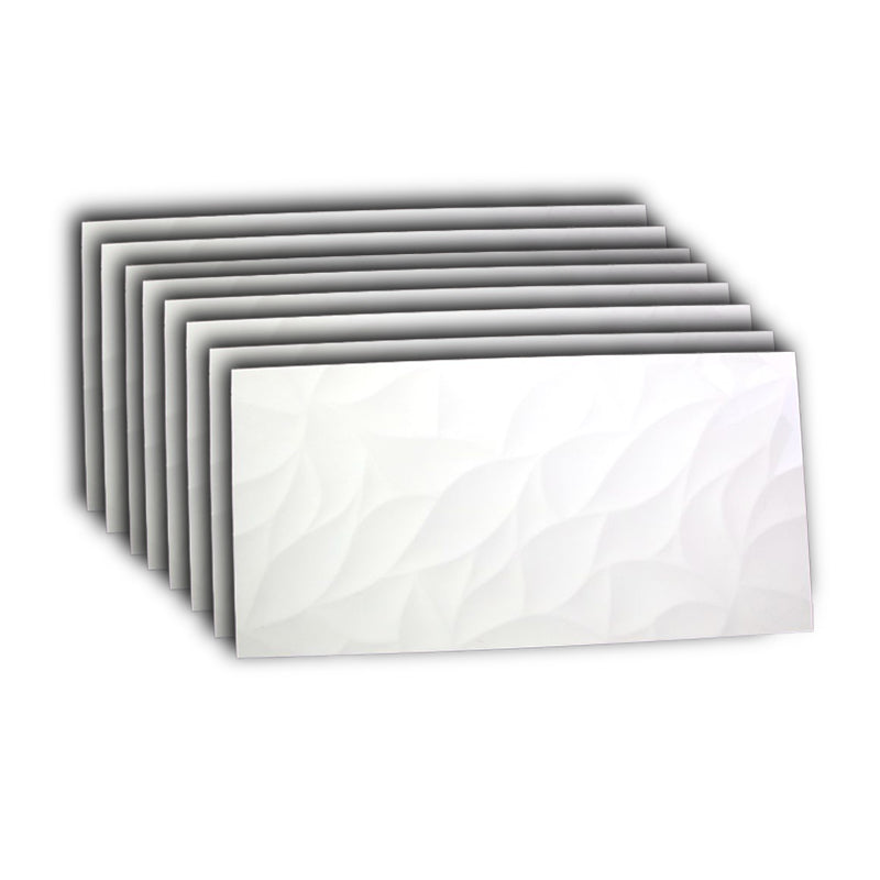 Retangular 23.62"x11.81" Mosaic Sheet Wall Tile Porcelain Brick Look Wall Tile Natural White Clearhalo 'Floor Tiles & Wall Tiles' 'floor_tiles_wall_tiles' 'Flooring 'Home Improvement' 'home_improvement' 'home_improvement_floor_tiles_wall_tiles' Walls and Ceiling' 6299450