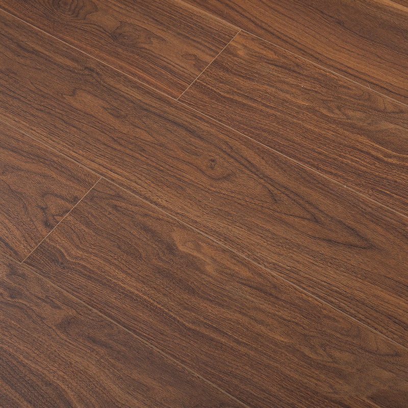Classic 8" X 48" Wide Pine Laminate Flooring in Natural, Click-Lock, Waterproof Dark Brown Clearhalo 'Flooring 'Home Improvement' 'home_improvement' 'home_improvement_laminate_flooring' 'Laminate Flooring' 'laminate_flooring' Walls and Ceiling' 6299704