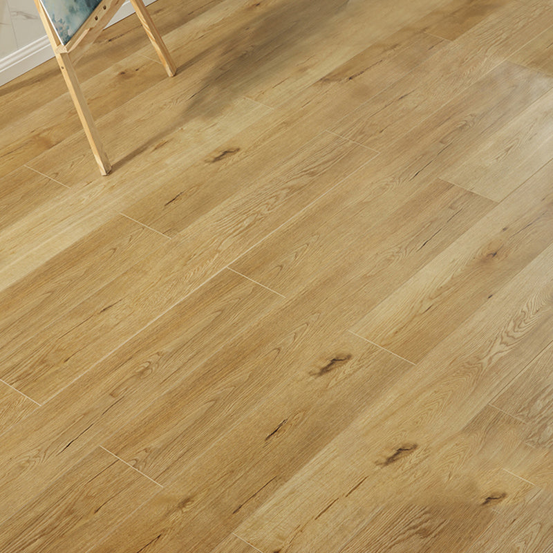 Modern E0 Solid Wood Laminate Flooring in Natural, Click-Lock, Waterproof Yellow Clearhalo 'Flooring 'Home Improvement' 'home_improvement' 'home_improvement_laminate_flooring' 'Laminate Flooring' 'laminate_flooring' Walls and Ceiling' 6299757