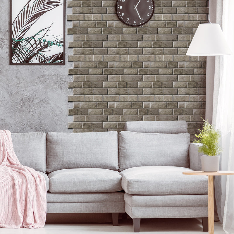 Modern Matte Peel and Stick Tile Rectangular PVC Subway Tile for Bathroom Grey Clearhalo 'Flooring 'Home Improvement' 'home_improvement' 'home_improvement_peel_stick_blacksplash' 'Peel & Stick Backsplash Tile' 'peel_stick_blacksplash' 'Walls & Ceilings' Walls and Ceiling' 6299889