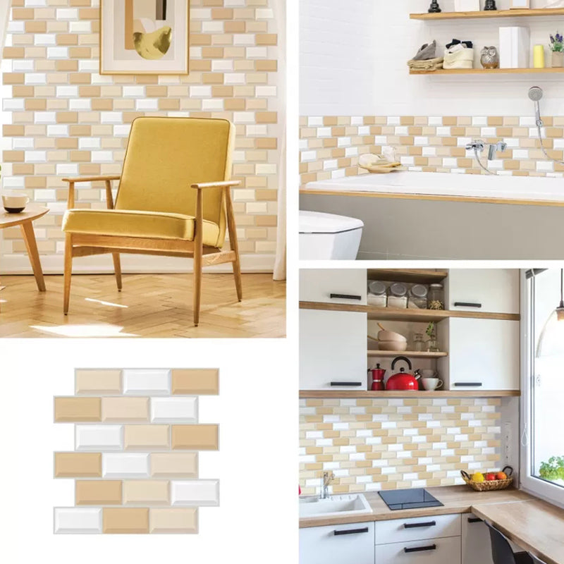 Modern Matte Peel and Stick Tile Rectangular PVC Subway Tile for Bathroom Clearhalo 'Flooring 'Home Improvement' 'home_improvement' 'home_improvement_peel_stick_blacksplash' 'Peel & Stick Backsplash Tile' 'peel_stick_blacksplash' 'Walls & Ceilings' Walls and Ceiling' 6299890