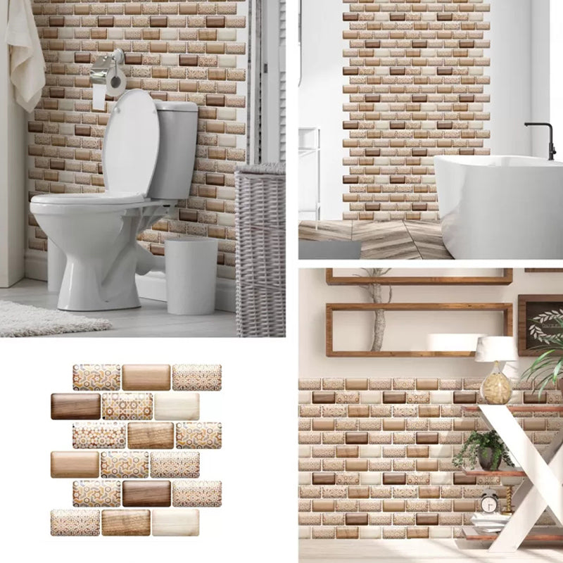 Modern Matte Peel and Stick Tile Rectangular PVC Subway Tile for Bathroom Clearhalo 'Flooring 'Home Improvement' 'home_improvement' 'home_improvement_peel_stick_blacksplash' 'Peel & Stick Backsplash Tile' 'peel_stick_blacksplash' 'Walls & Ceilings' Walls and Ceiling' 6299893