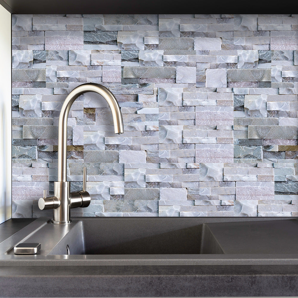 Modern Grey PVC Peel and Stick Tiles Rectangular Stacked Stone Mosaic Tile Clearhalo 'Flooring 'Home Improvement' 'home_improvement' 'home_improvement_peel_stick_blacksplash' 'Peel & Stick Backsplash Tile' 'peel_stick_blacksplash' 'Walls & Ceilings' Walls and Ceiling' 6299987