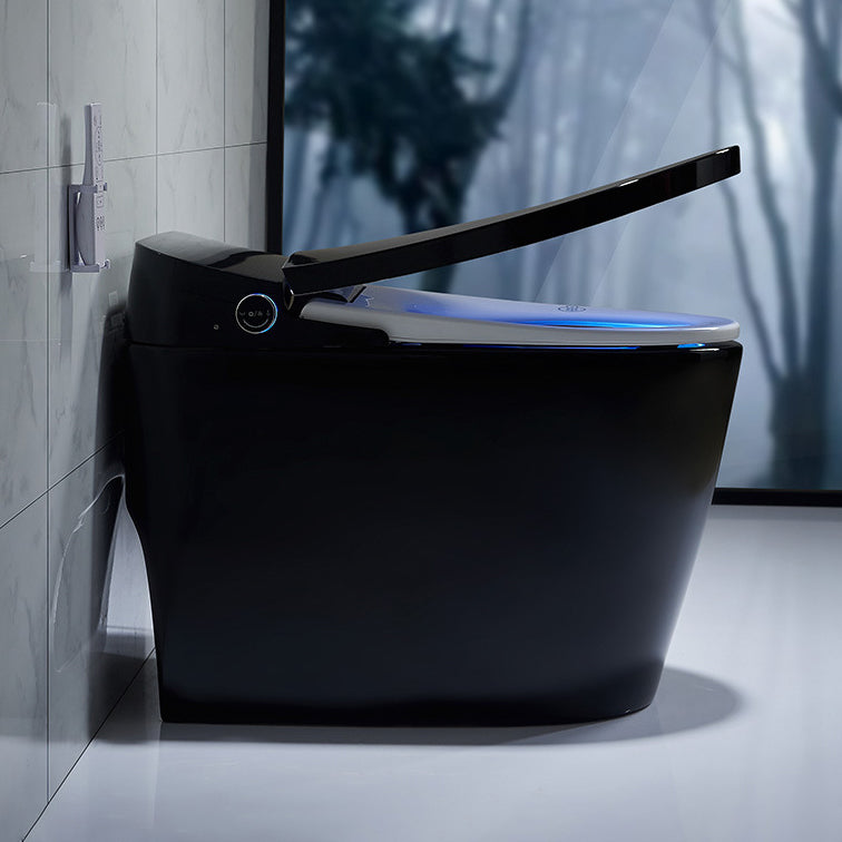 Concealed Tank Toilet Floor Mount Heated Seat One-Piece Toilet with Slow Close Seat Foot Touch Flush (Standard Configuration) 16" Clearhalo 'Bathroom Remodel & Bathroom Fixtures' 'Home Improvement' 'home_improvement' 'home_improvement_toilets' 'Toilets & Bidets' 'Toilets' 6300517