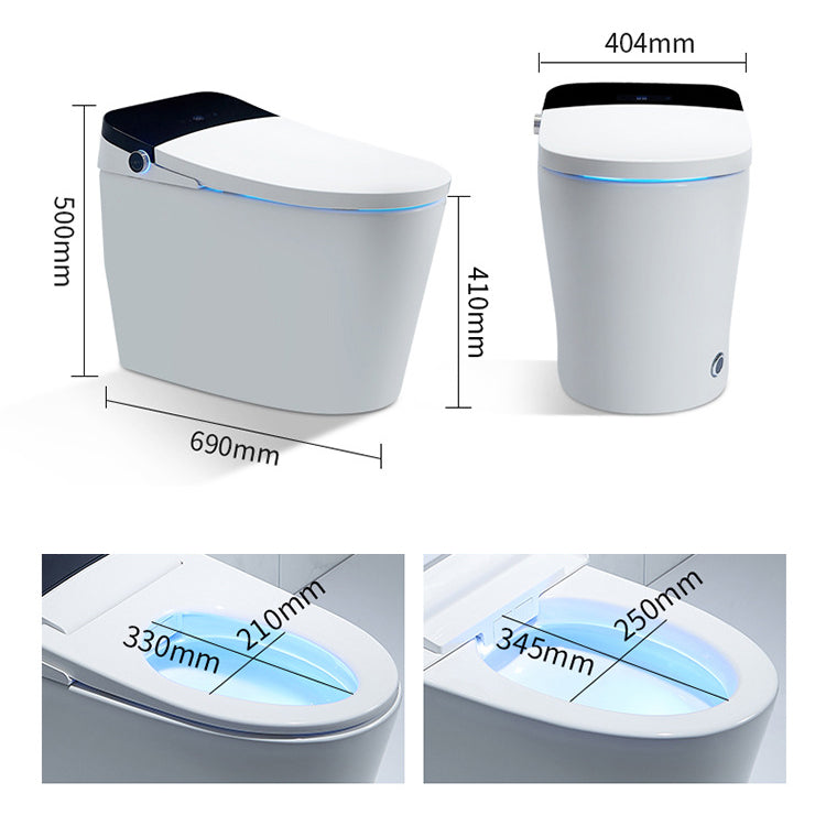 Floor Mount Flush Toilet Heated Seat One-Piece Toilet with Slow Close Seat Clearhalo 'Bathroom Remodel & Bathroom Fixtures' 'Home Improvement' 'home_improvement' 'home_improvement_toilets' 'Toilets & Bidets' 'Toilets' 6300558