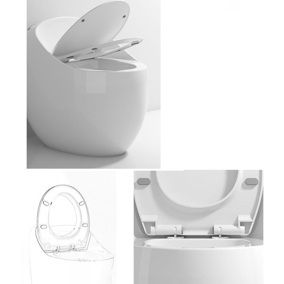 Modern Floor Mount Toilet Siphon Ceramic Flush Toilet with Seat for Bathroom Clearhalo 'Bathroom Remodel & Bathroom Fixtures' 'Home Improvement' 'home_improvement' 'home_improvement_toilets' 'Toilets & Bidets' 'Toilets' 6300574