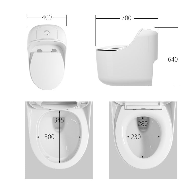 Floor Mount Flush Toilet Concealed Tank One-Piece Toilet with Slow Close Seat Clearhalo 'Bathroom Remodel & Bathroom Fixtures' 'Home Improvement' 'home_improvement' 'home_improvement_toilets' 'Toilets & Bidets' 'Toilets' 6300651