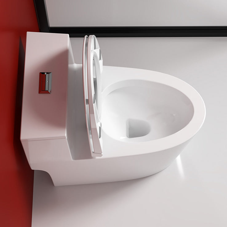 Floor Mount Flush Toilet Concealed Tank One-Piece Toilet with Slow Close Seat Clearhalo 'Bathroom Remodel & Bathroom Fixtures' 'Home Improvement' 'home_improvement' 'home_improvement_toilets' 'Toilets & Bidets' 'Toilets' 6300654