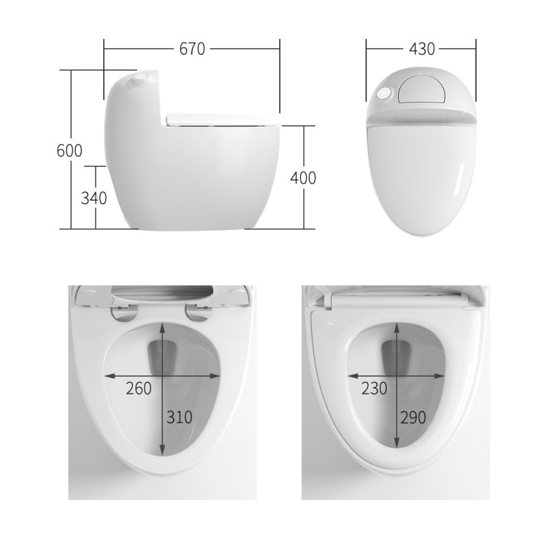 Floor Mount Flush Toilet Concealed Tank One-Piece Toilet with Slow Close Seat Clearhalo 'Bathroom Remodel & Bathroom Fixtures' 'Home Improvement' 'home_improvement' 'home_improvement_toilets' 'Toilets & Bidets' 'Toilets' 6300663