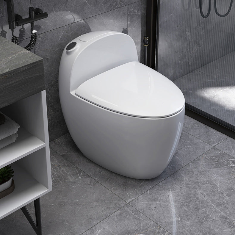 Floor Mount Flush Toilet Concealed Tank One-Piece Toilet with Slow Close Seat Clearhalo 'Bathroom Remodel & Bathroom Fixtures' 'Home Improvement' 'home_improvement' 'home_improvement_toilets' 'Toilets & Bidets' 'Toilets' 6300666