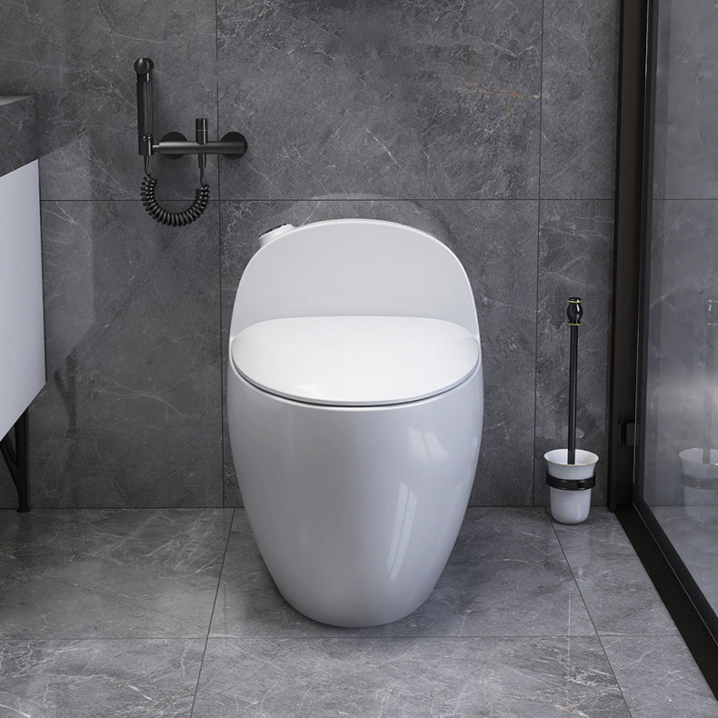 Floor Mount Flush Toilet Concealed Tank One-Piece Toilet with Slow Close Seat Clearhalo 'Bathroom Remodel & Bathroom Fixtures' 'Home Improvement' 'home_improvement' 'home_improvement_toilets' 'Toilets & Bidets' 'Toilets' 6300669