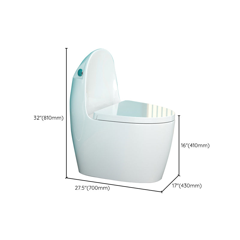 Floor Mount Flush Toilet Concealed Tank One-Piece Toilet with Slow Close Seat Clearhalo 'Bathroom Remodel & Bathroom Fixtures' 'Home Improvement' 'home_improvement' 'home_improvement_toilets' 'Toilets & Bidets' 'Toilets' 6300672
