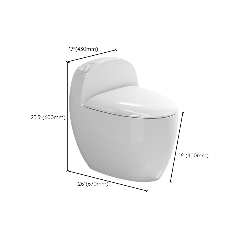 Floor Mount Flush Toilet Concealed Tank One-Piece Toilet with Slow Close Seat Clearhalo 'Bathroom Remodel & Bathroom Fixtures' 'Home Improvement' 'home_improvement' 'home_improvement_toilets' 'Toilets & Bidets' 'Toilets' 6300673