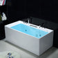 Modern Rectangular Bath Tub Bathroom Soaking with Center Drain Tub 59"L x 31"W x 23"H Massage Tub with Silver 5-Piece Set Clearhalo 'Bathroom Remodel & Bathroom Fixtures' 'Bathtubs' 'Home Improvement' 'home_improvement' 'home_improvement_bathtubs' 'Showers & Bathtubs' 6300791