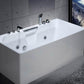 Modern Rectangular Bath Tub Bathroom Soaking with Center Drain Tub 63"L x 31"W x 23"H Massage Tub with Silver 5-Piece Set Clearhalo 'Bathroom Remodel & Bathroom Fixtures' 'Bathtubs' 'Home Improvement' 'home_improvement' 'home_improvement_bathtubs' 'Showers & Bathtubs' 6300797