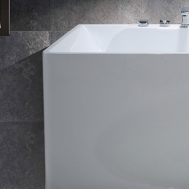 Modern Rectangular Bath Tub Bathroom Soaking with Center Drain Tub Clearhalo 'Bathroom Remodel & Bathroom Fixtures' 'Bathtubs' 'Home Improvement' 'home_improvement' 'home_improvement_bathtubs' 'Showers & Bathtubs' 6300799