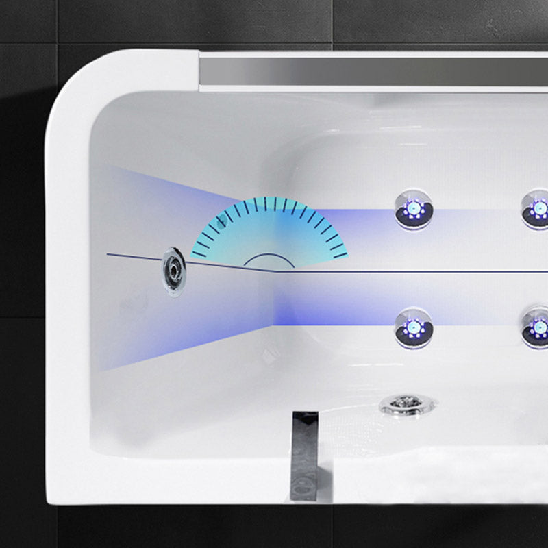 Modern Rectangular Bath Tub Bathroom Soaking with Center Drain Tub Clearhalo 'Bathroom Remodel & Bathroom Fixtures' 'Bathtubs' 'Home Improvement' 'home_improvement' 'home_improvement_bathtubs' 'Showers & Bathtubs' 6300802