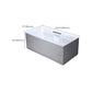 Modern Rectangular Bath Tub Bathroom Soaking with Center Drain Tub Clearhalo 'Bathroom Remodel & Bathroom Fixtures' 'Bathtubs' 'Home Improvement' 'home_improvement' 'home_improvement_bathtubs' 'Showers & Bathtubs' 6300815