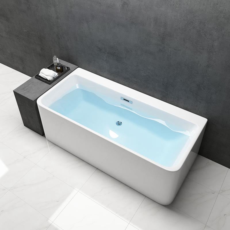 Modern Rectangular Bath Tub with Drain and Overflow Trim Bathtub Tub Only Tub Clearhalo 'Bathroom Remodel & Bathroom Fixtures' 'Bathtubs' 'Home Improvement' 'home_improvement' 'home_improvement_bathtubs' 'Showers & Bathtubs' 6300848