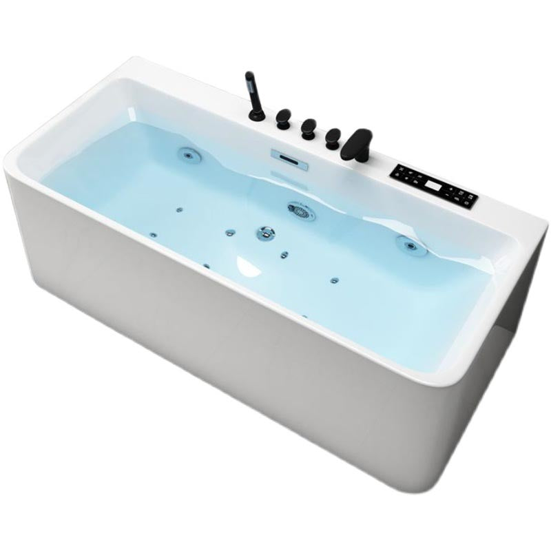 Modern Rectangular Bath Tub with Drain and Overflow Trim Bathtub Clearhalo 'Bathroom Remodel & Bathroom Fixtures' 'Bathtubs' 'Home Improvement' 'home_improvement' 'home_improvement_bathtubs' 'Showers & Bathtubs' 6300855