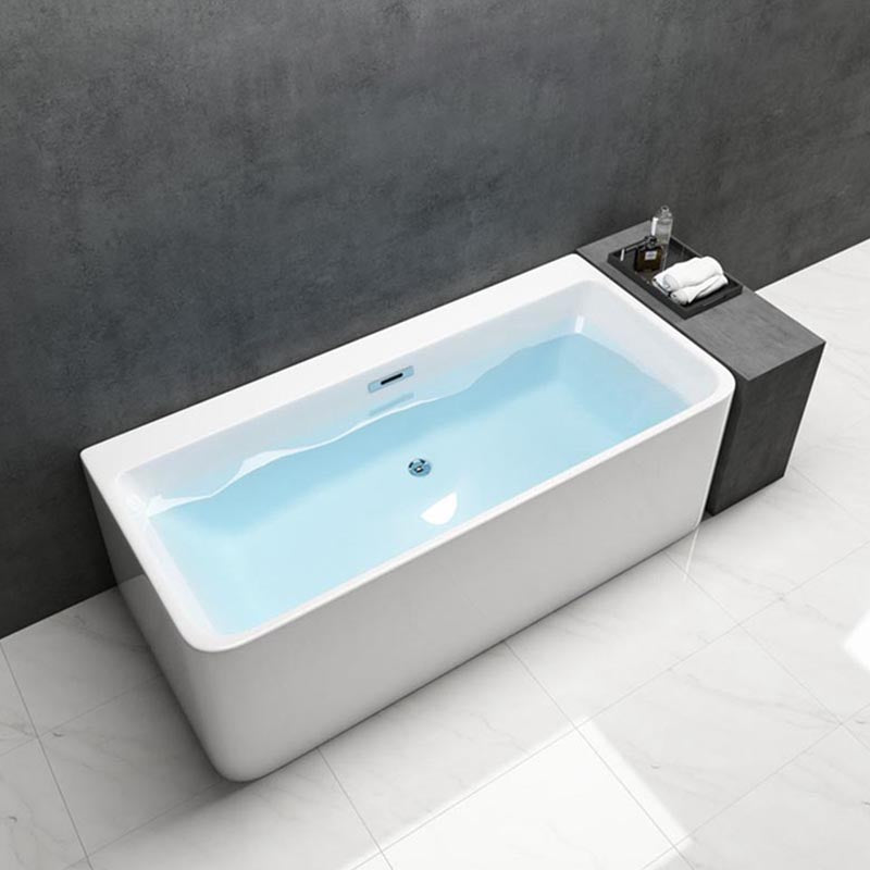 Modern Rectangular Bath Tub with Drain and Overflow Trim Bathtub Clearhalo 'Bathroom Remodel & Bathroom Fixtures' 'Bathtubs' 'Home Improvement' 'home_improvement' 'home_improvement_bathtubs' 'Showers & Bathtubs' 6300867