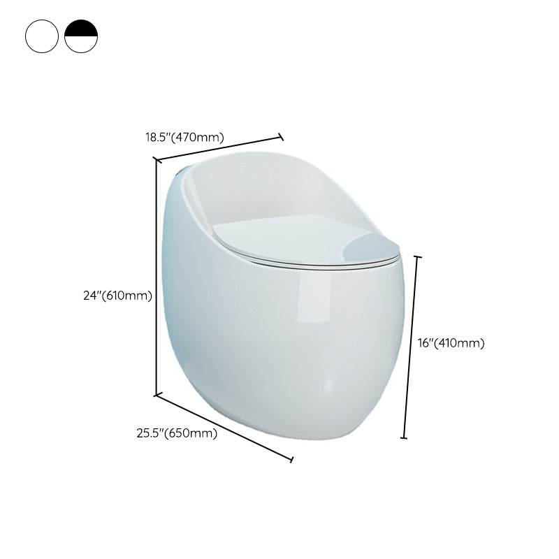 Modern Floor Mount Toilet Siphon Ceramic Flush Toilet with Seat for Bathroom Clearhalo 'Bathroom Remodel & Bathroom Fixtures' 'Home Improvement' 'home_improvement' 'home_improvement_toilets' 'Toilets & Bidets' 'Toilets' 6301331