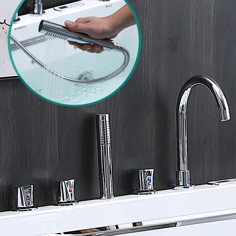 Bathroom Modern Acrylic Bath Tub Back to Wall Center Drain Tub Clearhalo 'Bathroom Remodel & Bathroom Fixtures' 'Bathtubs' 'Home Improvement' 'home_improvement' 'home_improvement_bathtubs' 'Showers & Bathtubs' 6301343