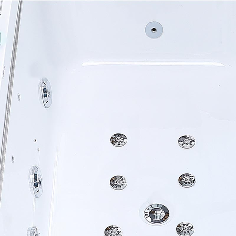 Bathroom Modern Acrylic Bath Tub Back to Wall Center Drain Tub Clearhalo 'Bathroom Remodel & Bathroom Fixtures' 'Bathtubs' 'Home Improvement' 'home_improvement' 'home_improvement_bathtubs' 'Showers & Bathtubs' 6301344