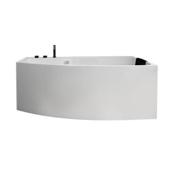 Modern Corner White Bathtub Back to Wall with Drain Bath Tub Clearhalo 'Bathroom Remodel & Bathroom Fixtures' 'Bathtubs' 'Home Improvement' 'home_improvement' 'home_improvement_bathtubs' 'Showers & Bathtubs' 6310298