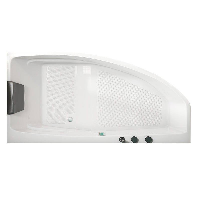Modern Corner White Bathtub Back to Wall with Drain Bath Tub Clearhalo 'Bathroom Remodel & Bathroom Fixtures' 'Bathtubs' 'Home Improvement' 'home_improvement' 'home_improvement_bathtubs' 'Showers & Bathtubs' 6310299
