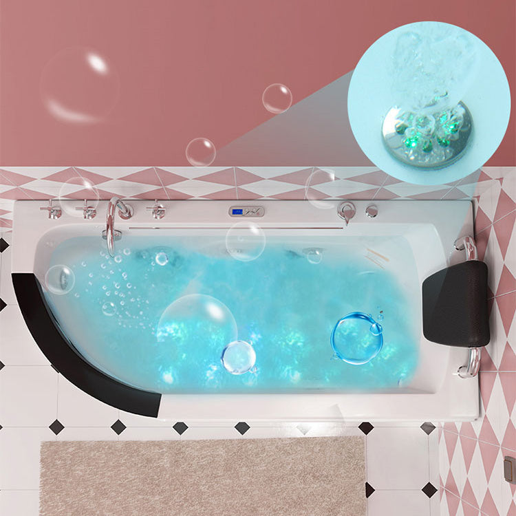 Left-Hand Drain Bathroom Tub Modern Free Form Back to Wall Bathtub Clearhalo 'Bathroom Remodel & Bathroom Fixtures' 'Bathtubs' 'Home Improvement' 'home_improvement' 'home_improvement_bathtubs' 'Showers & Bathtubs' 6310439