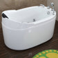 Stand Alone Acrylic Bathtub Modern Oval Left-Hand Drain Bath Tub Massage Clearhalo 'Bathroom Remodel & Bathroom Fixtures' 'Bathtubs' 'Home Improvement' 'home_improvement' 'home_improvement_bathtubs' 'Showers & Bathtubs' 6310469