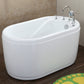 Stand Alone Acrylic Bathtub Modern Oval Left-Hand Drain Bath Tub Massage Not Included Clearhalo 'Bathroom Remodel & Bathroom Fixtures' 'Bathtubs' 'Home Improvement' 'home_improvement' 'home_improvement_bathtubs' 'Showers & Bathtubs' 6310472