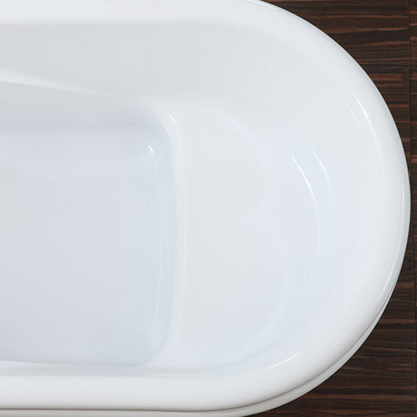 Stand Alone Acrylic Bathtub Modern Oval Left-Hand Drain Bath Tub Clearhalo 'Bathroom Remodel & Bathroom Fixtures' 'Bathtubs' 'Home Improvement' 'home_improvement' 'home_improvement_bathtubs' 'Showers & Bathtubs' 6310481